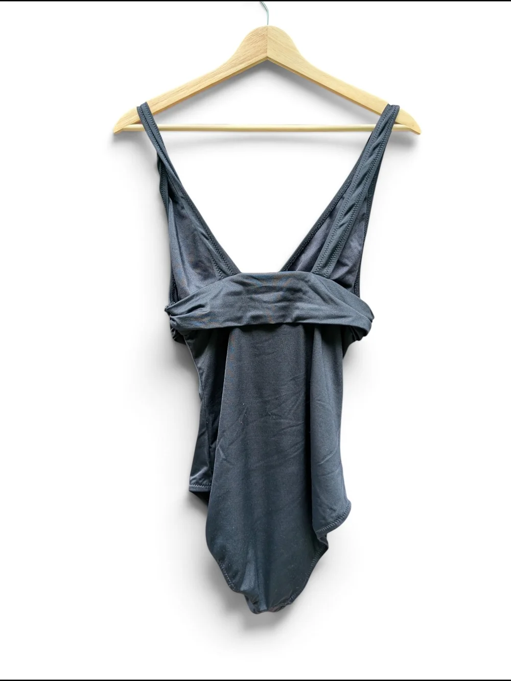 J. Crew Charcoal Gray Twist-Front One-Piece Swimsuit